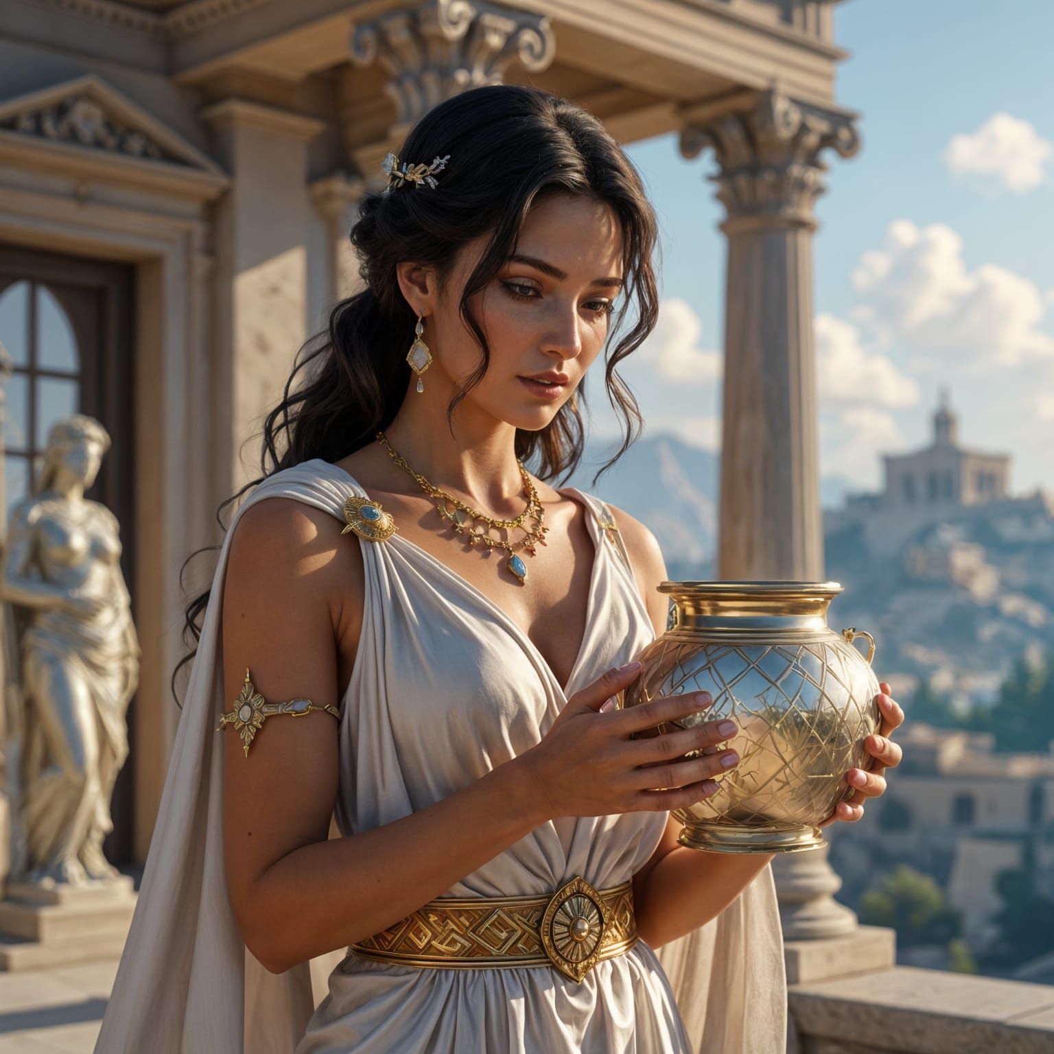 Pandora Opens Forbidden Jar, Releasing Societal Evils