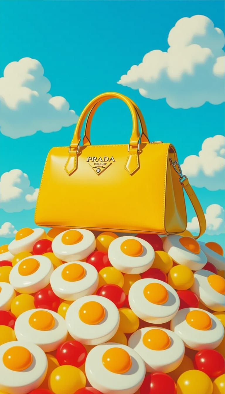 Handbag on Candy Sky: Pop Art Fashion