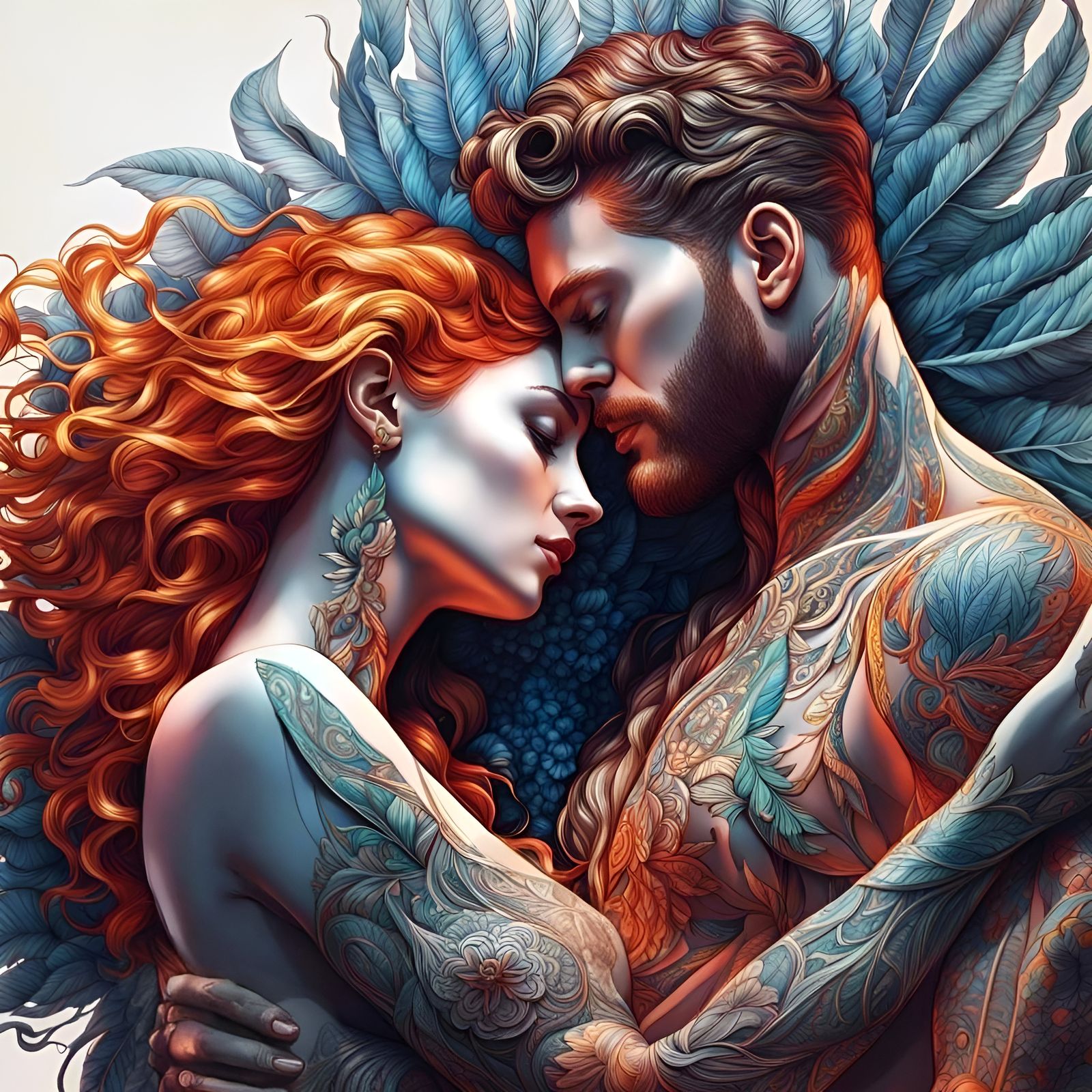 Beautiful Lovers in Ultra HD Artistic Render