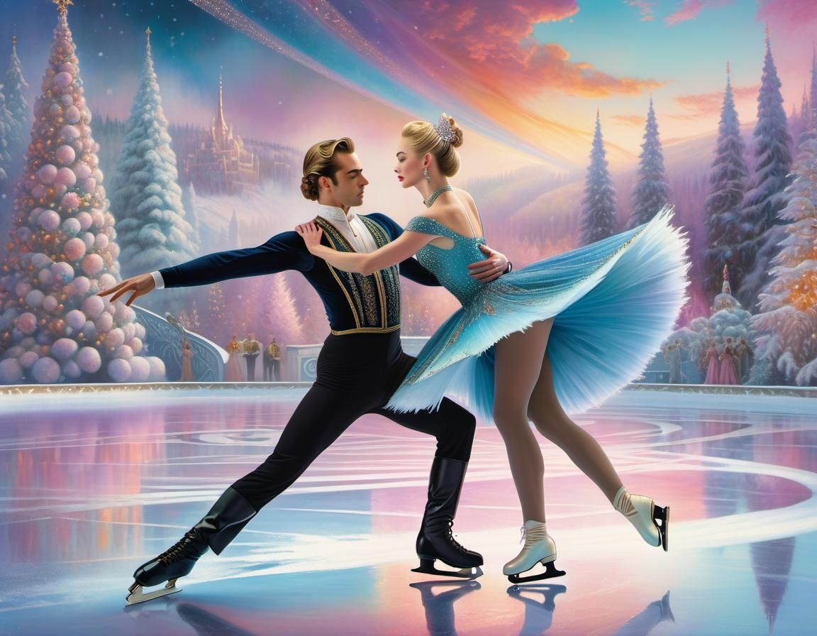 Margot Robbie as Tonya Harding, Figure Skating Watercolor