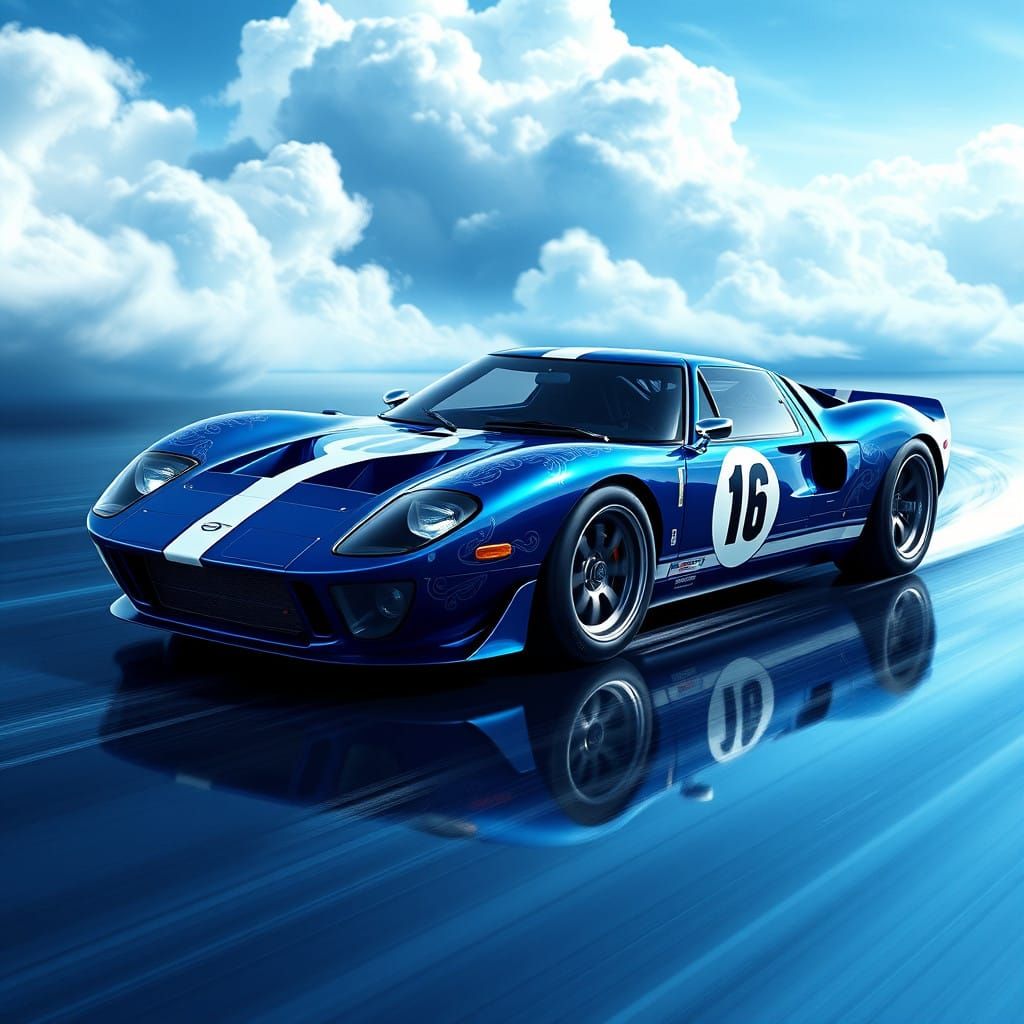 Hyper-Realistic Cyberpunk GT40 Speedster