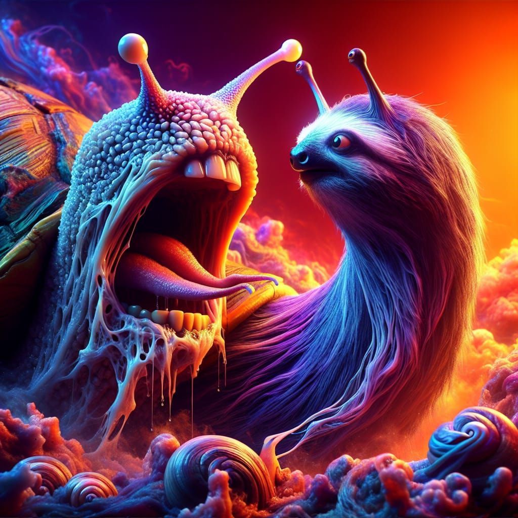 Hyperrealistic Snail Orders Sloth to Slow Down