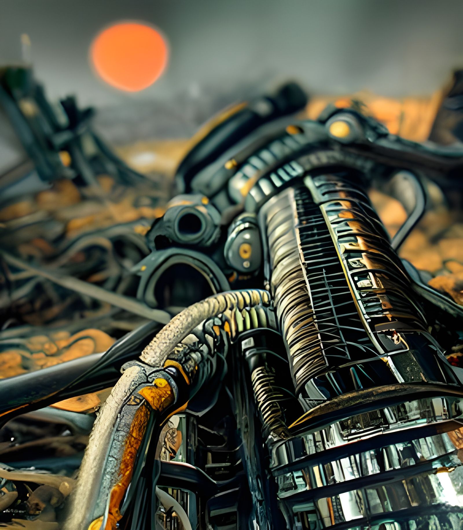 Steel Terror in Assemblage Style: Sci-Fi Landscape