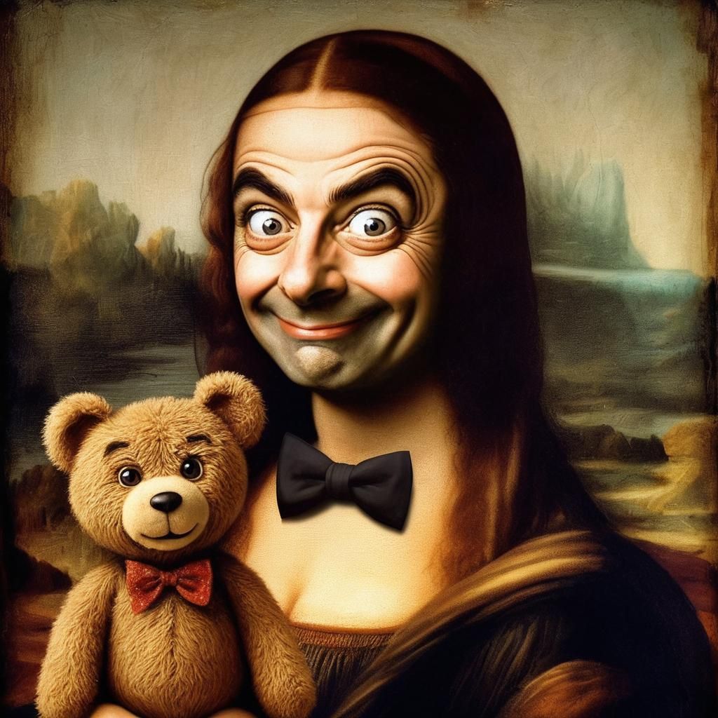 Mona Lisa in Mr. Bean Style