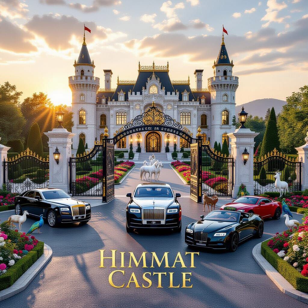Himmat Castle: Majestic Royal Estate at Sunset