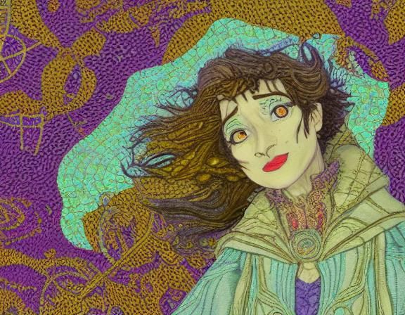 Patchwork Man Portrait in Mixed Art Styles