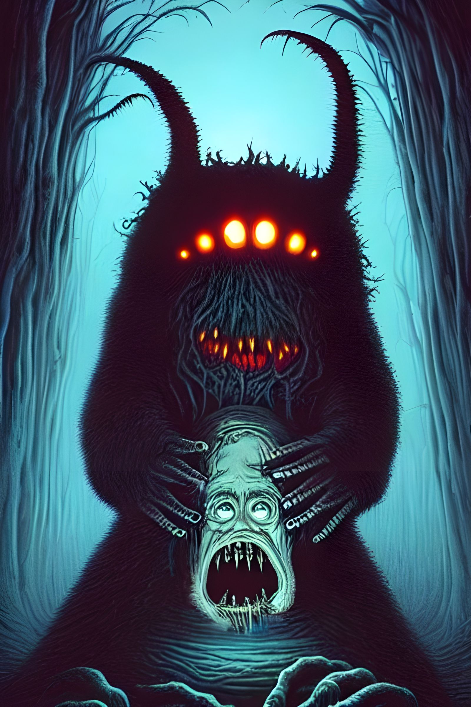 Eldritch Abomination: A Terrifying Storybook Illustration