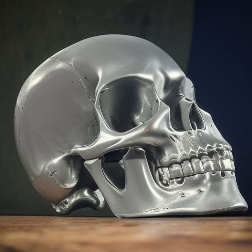 Rosemary Skull on Black Rock Near Salt Lake