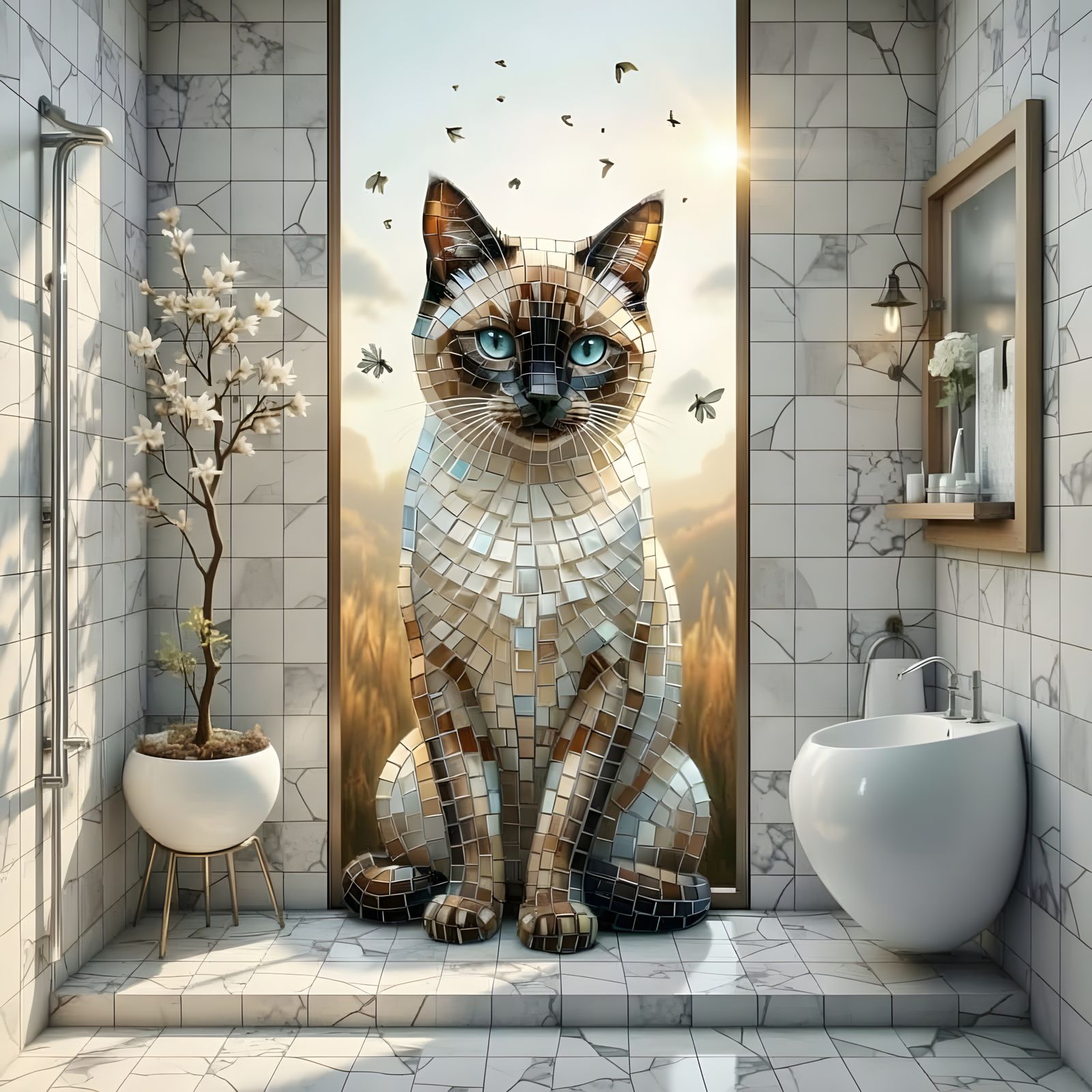 Siamese Cat Wall Tile