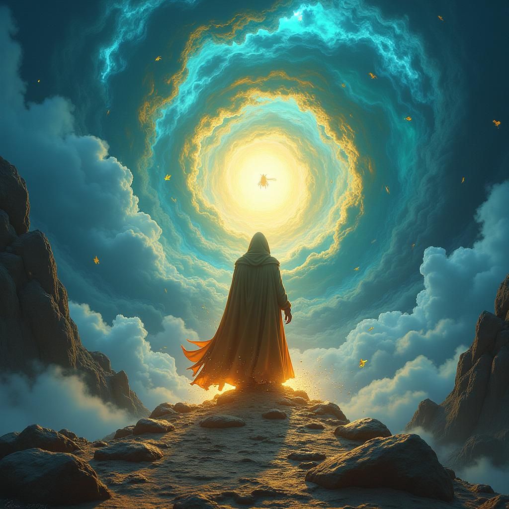 Superpowers Granted in Mystical Vortex Painting