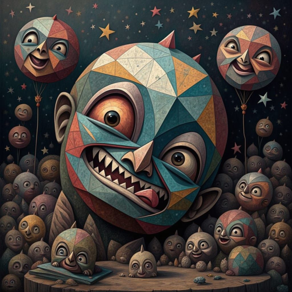 Abstract Geometric Shapes in Vibrant Color Spectrum