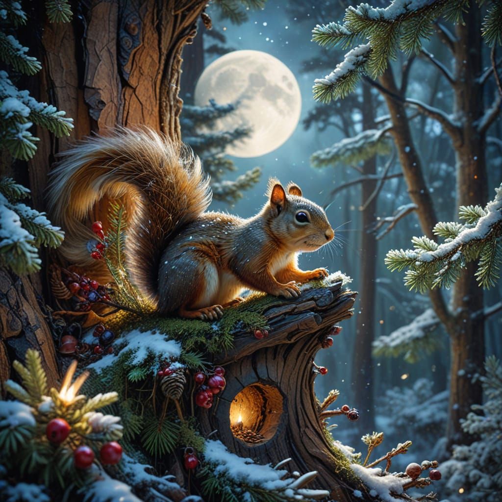 Winter Wonderland in a Pine Tree Hollow