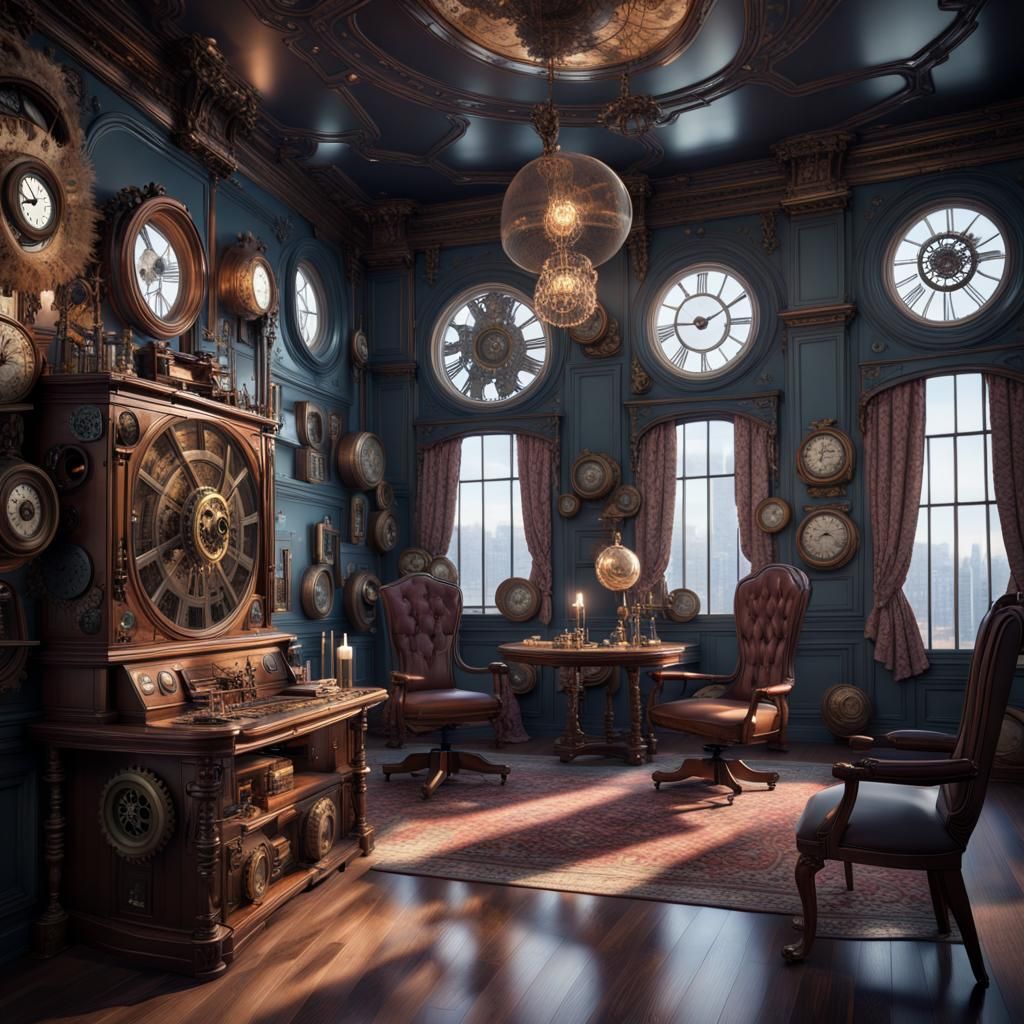 an AI-generated image of a room adorned with a fusion of Vic...