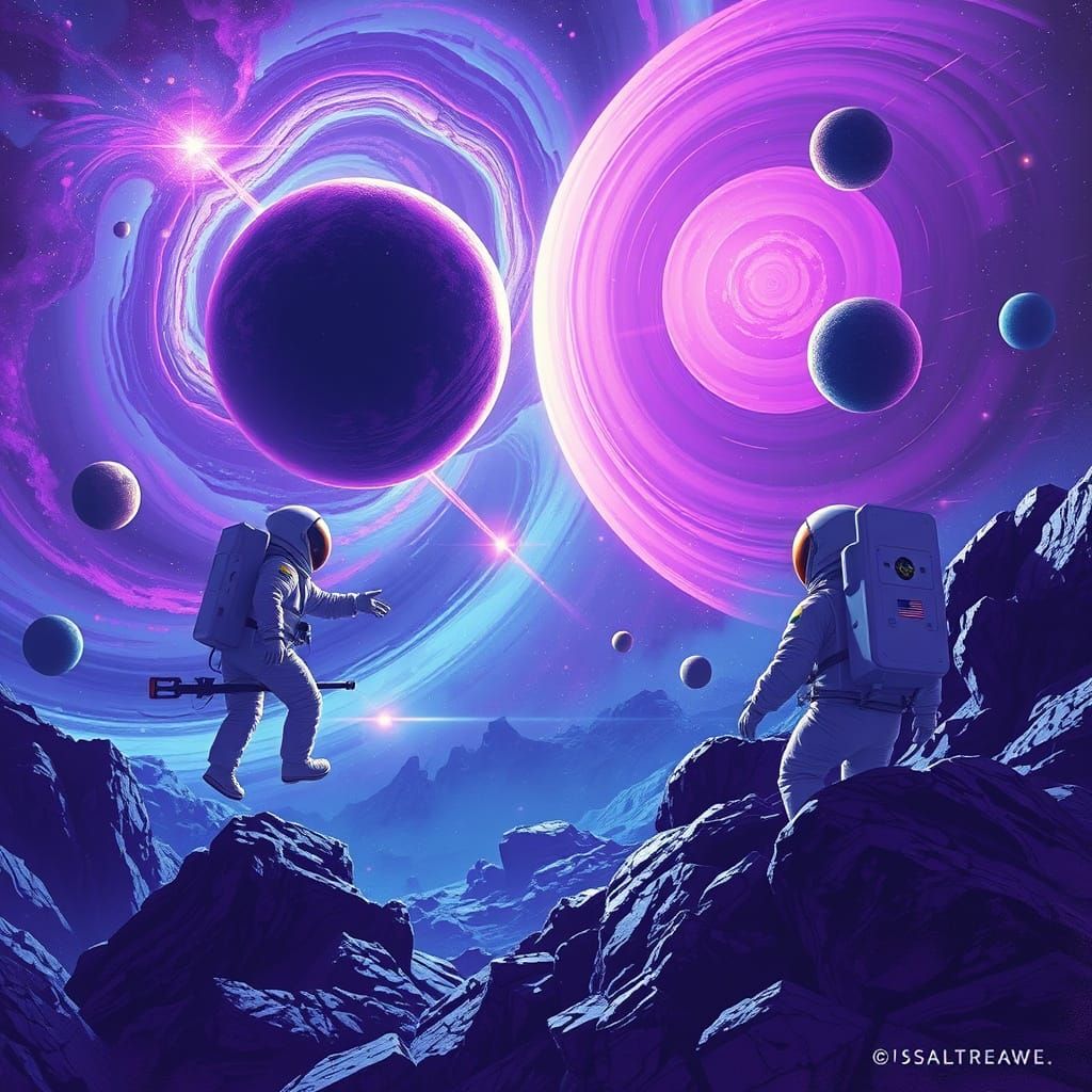 Cosmic Vistas in a Futuristic Solar System