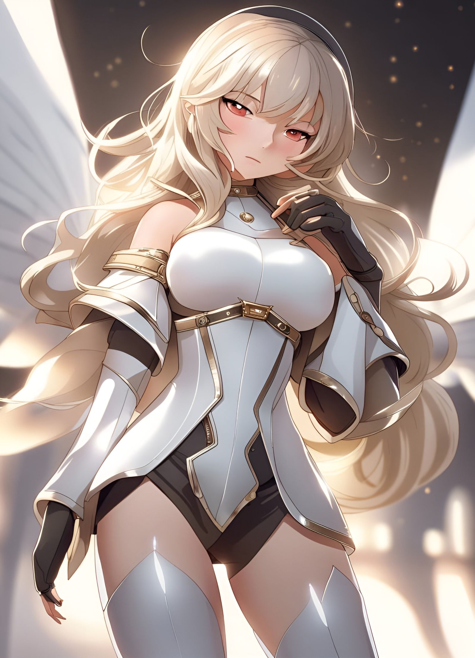 Cute Girl with Confident Pose in Futuristic CGI Render