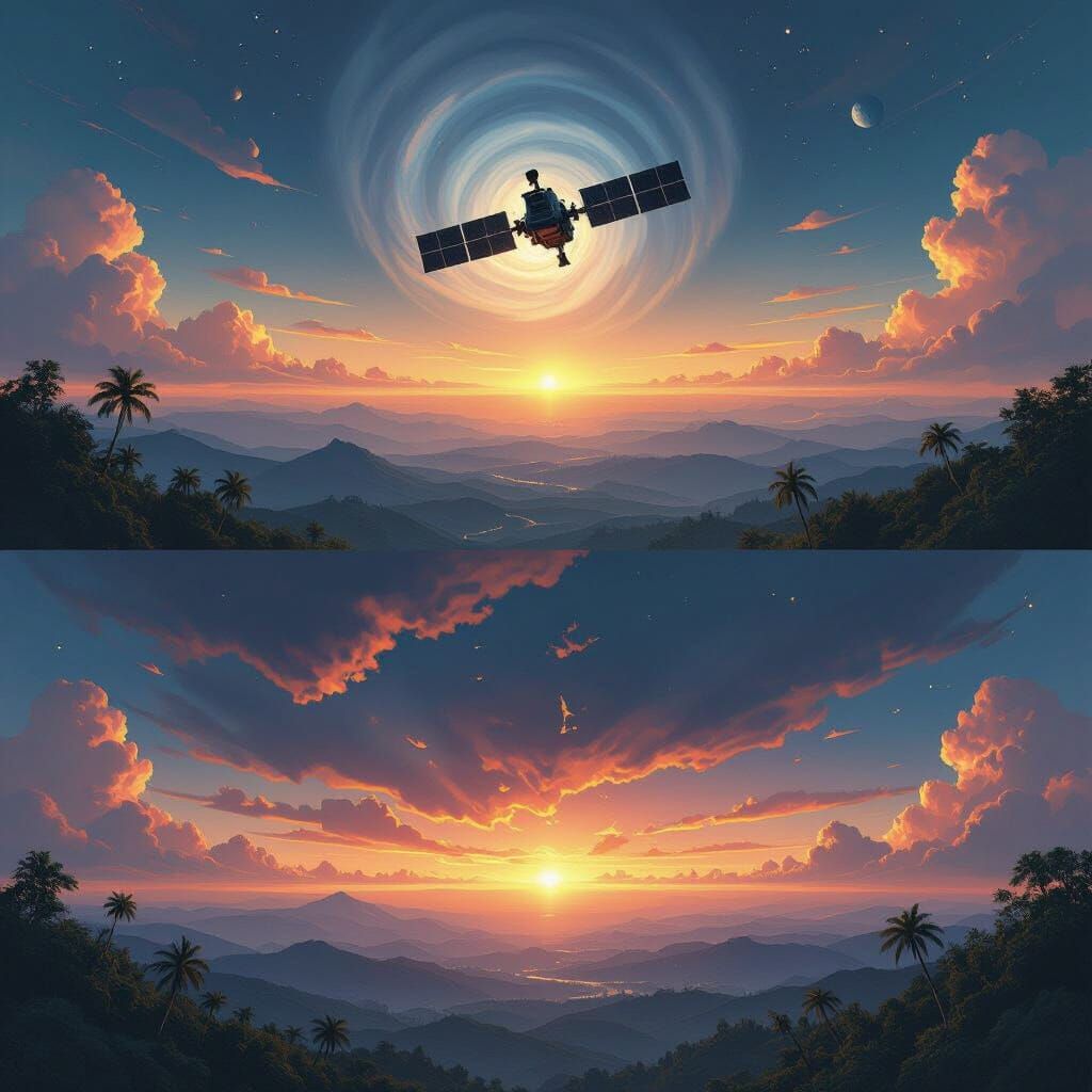 Sci-Fi Spot the Difference Puzzle in Matte Painting Style