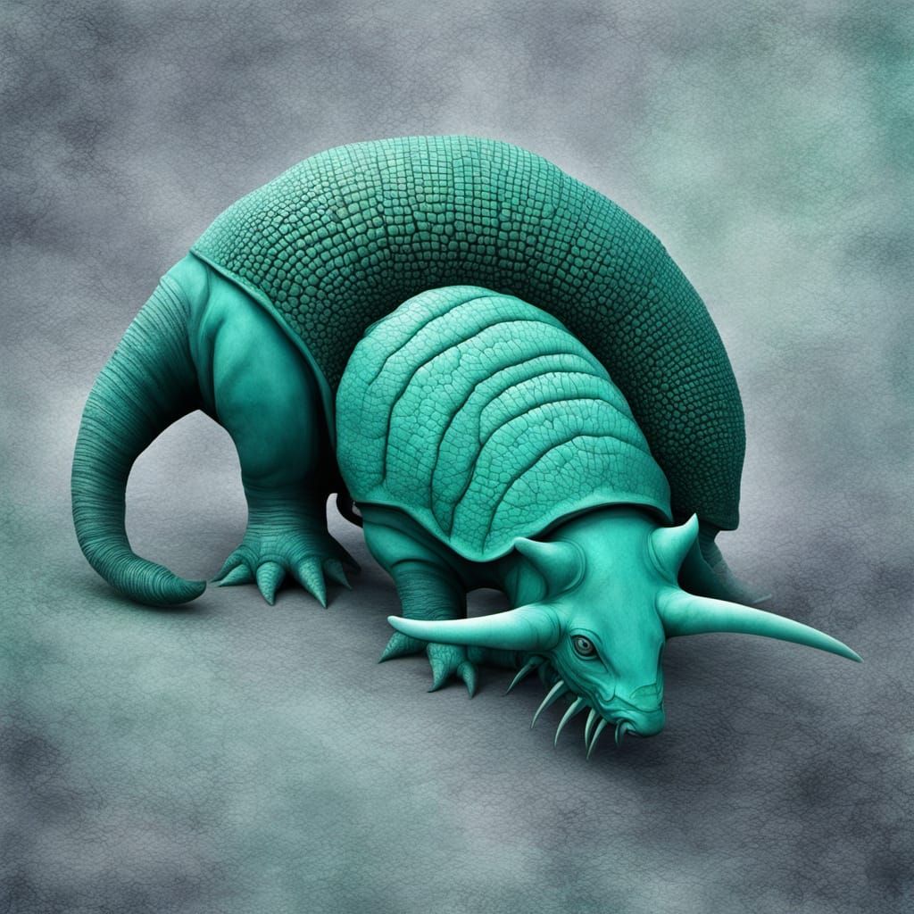 Abstract Surrealism: Nomad Riding Armadillo