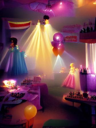 1977 Princess Birthday Party in DeviantArt Style