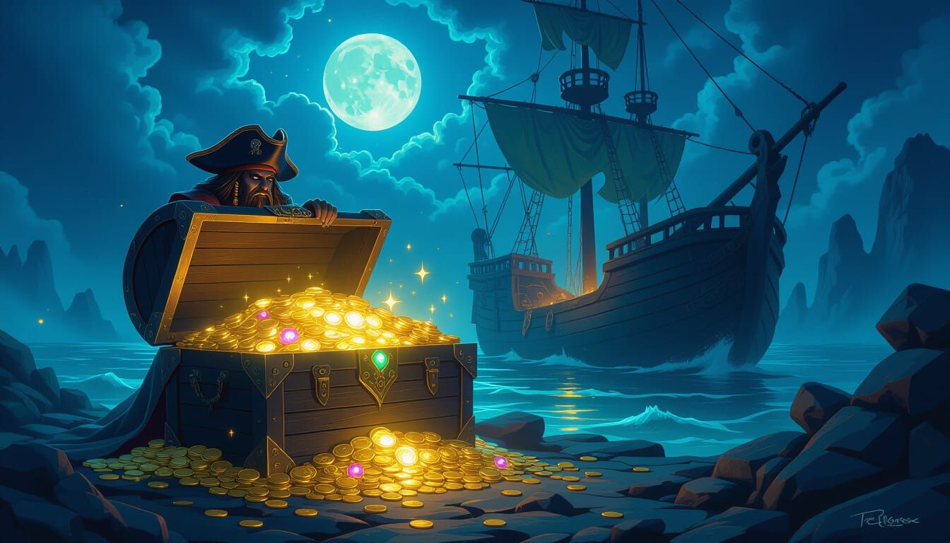 Spectral Pirate Guarding Ethereal Treasure