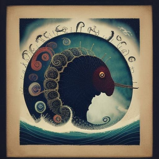 Surreal Carousel with Impossible Creatures