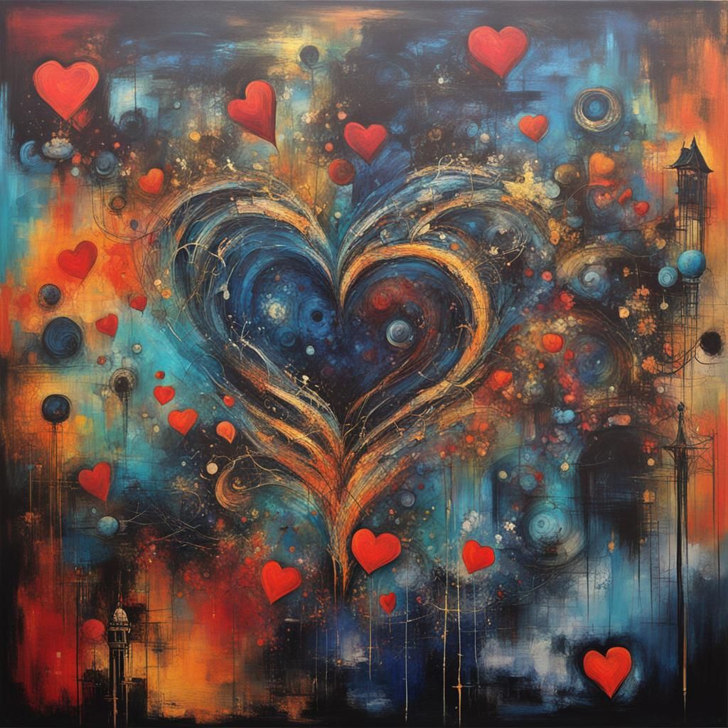 Abstract Dreamscape: Shapeless Sights in Complementary Color...