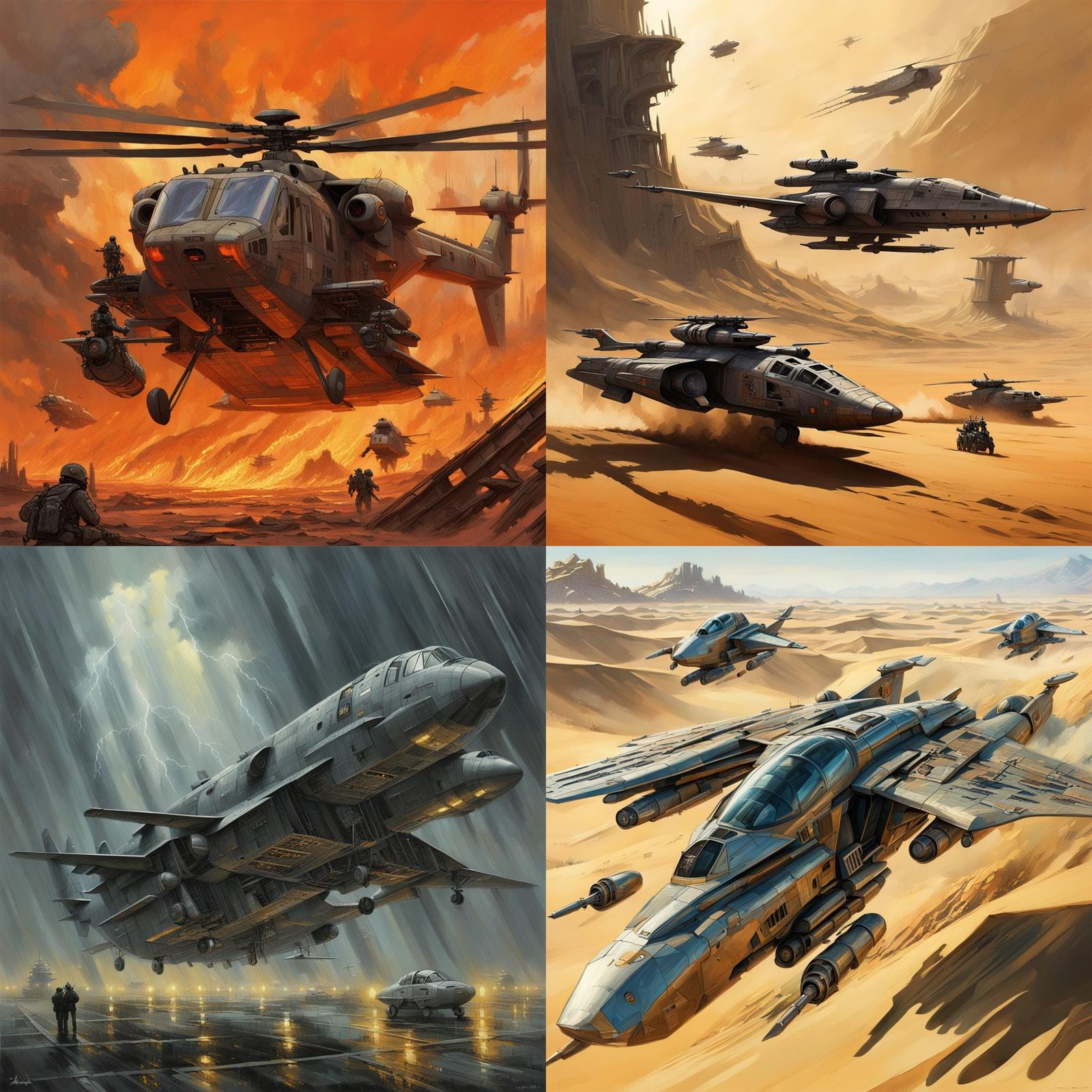 Detailed Military Gunship