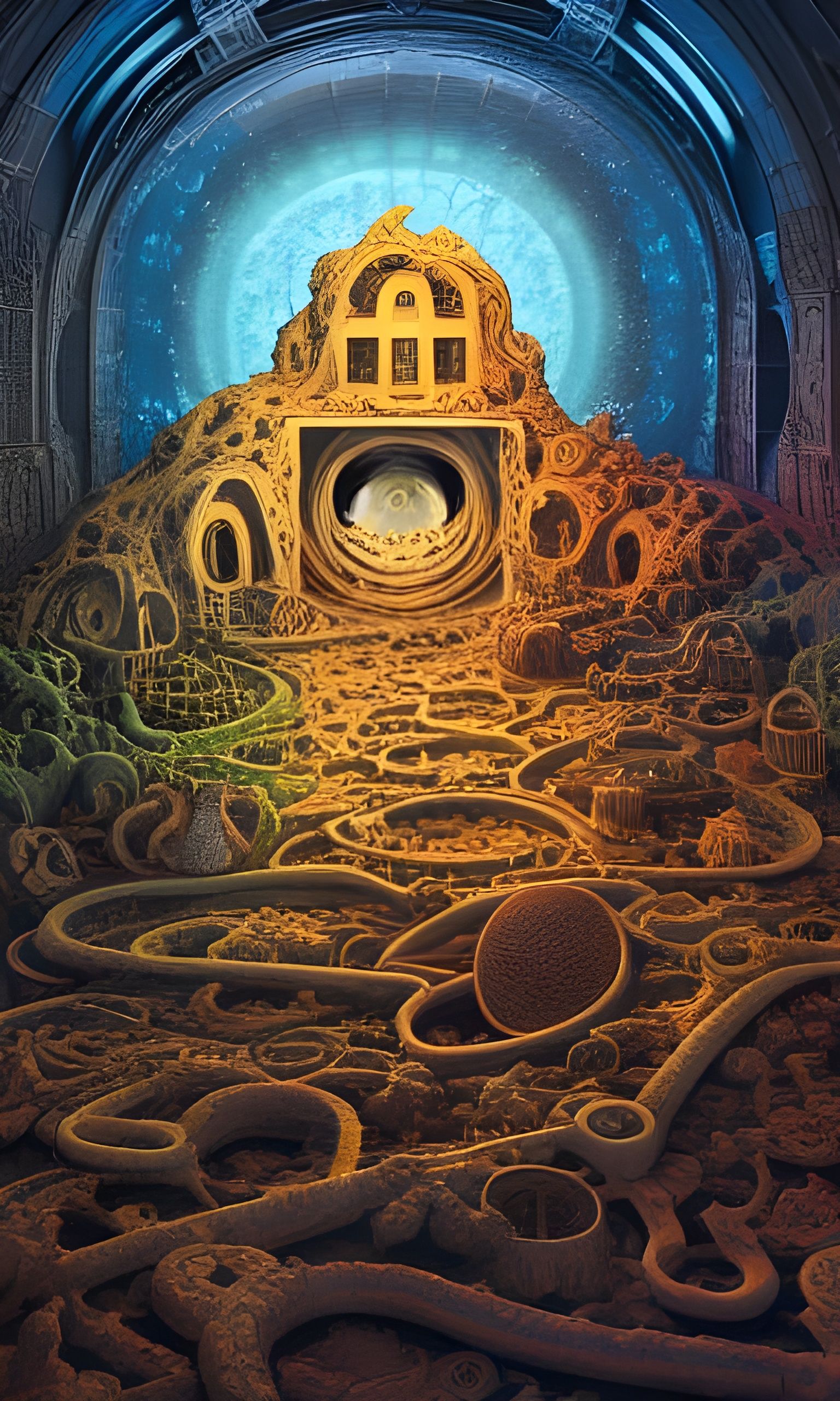 Cosmic Tomb of Earthly Delights: Parametric Neoclassical Art