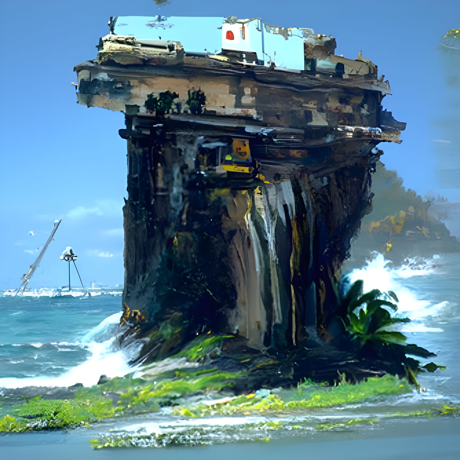 Puerto Rico Oil Painting in Gurney Style