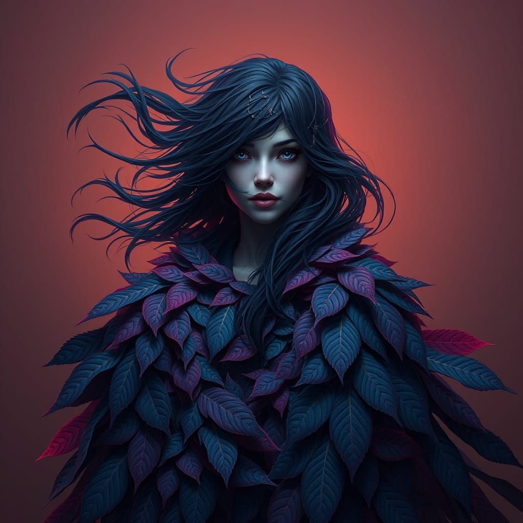 Sapphire Druidess in Lush, Vibrant Environments