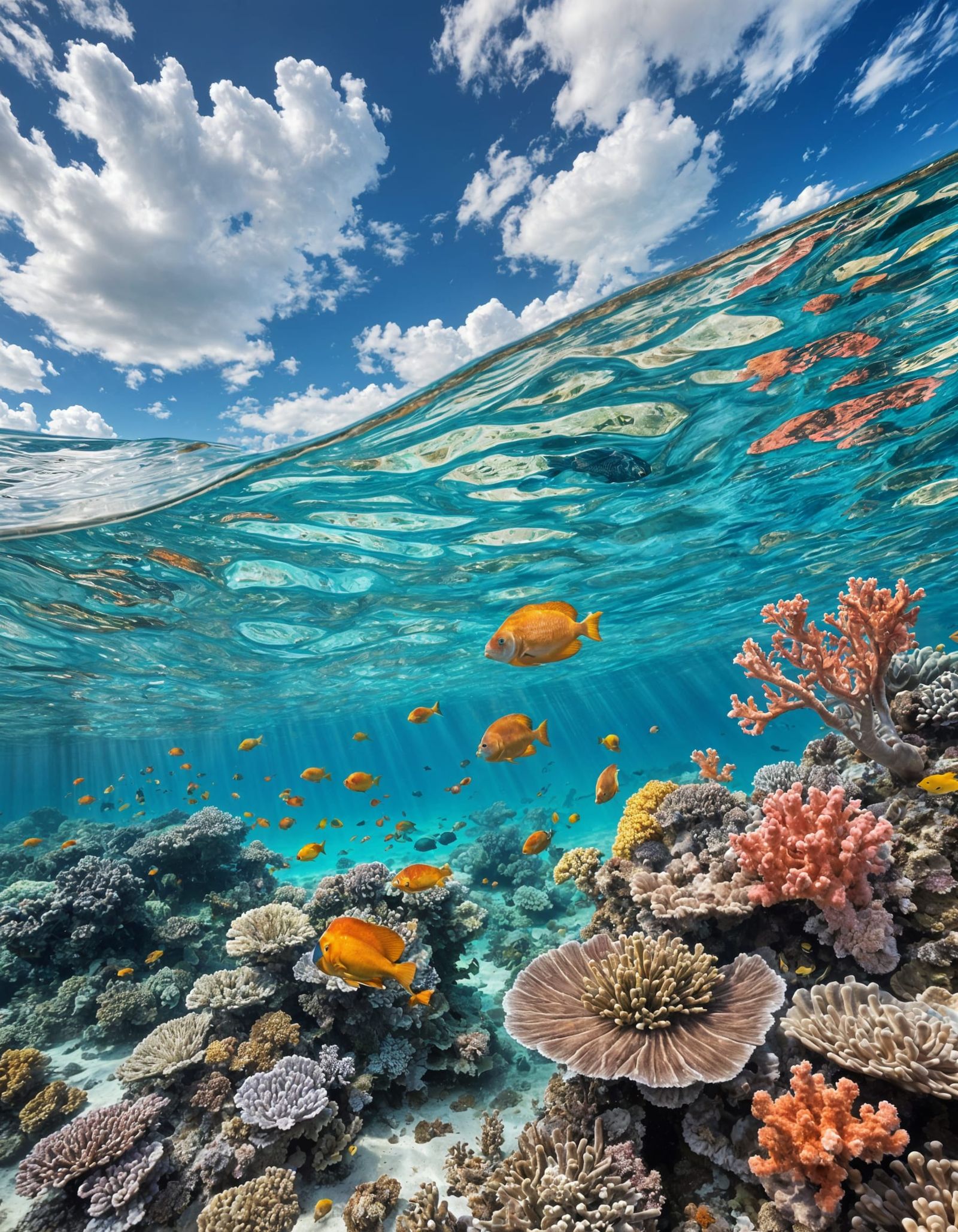 Great Barrier Reef: Watercolour and Metallic Ink