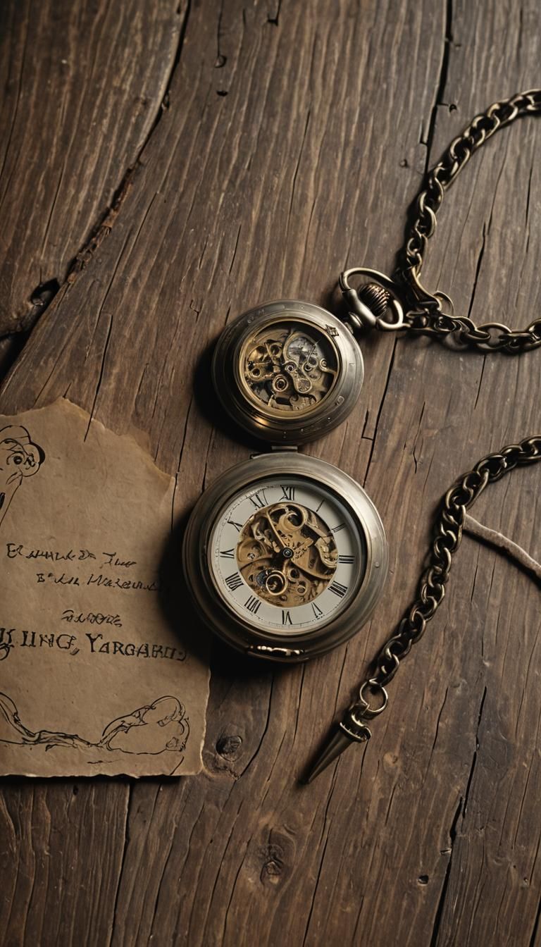 Mystical Pocket Watch in Cinematic Lighting