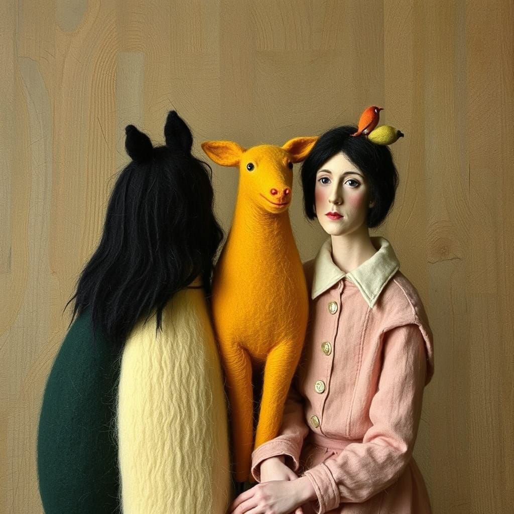 Felted Dolls Inspired by Expressionist Portraits