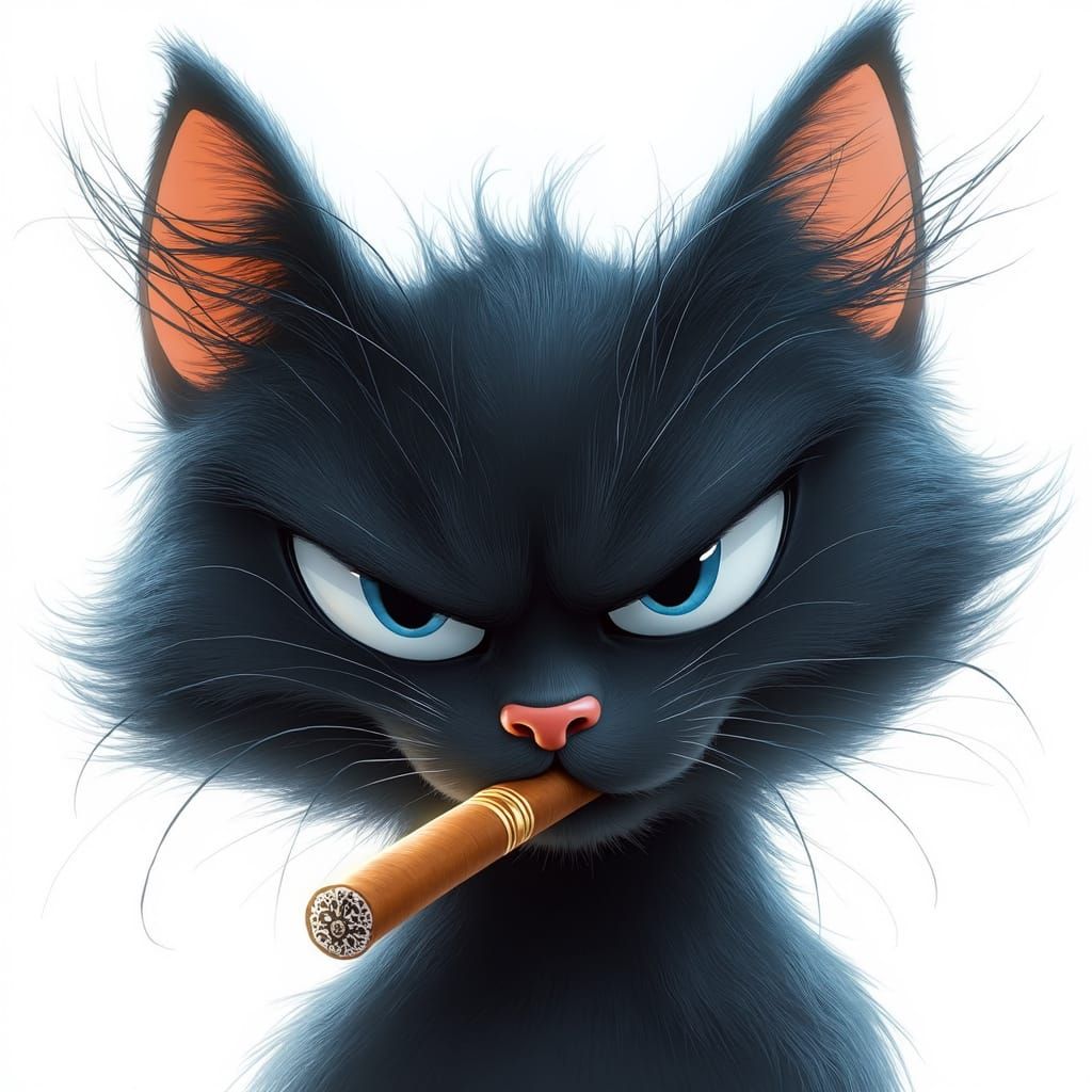 Gangster Cat in Classic Disney Style