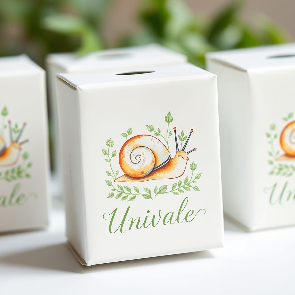 Delicate Snail Cream Packaging in Pastel Colors