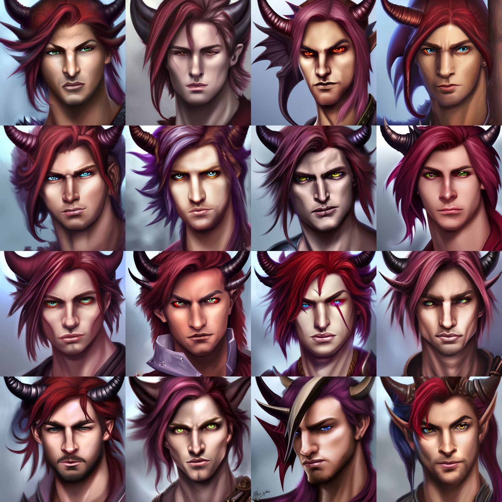 Tiefling Rogue Portrait in Hyperrealistic Style