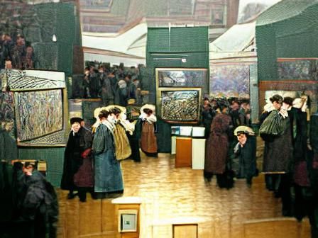 Art Gallery Exhibition, 1910, Oil on Canvas
