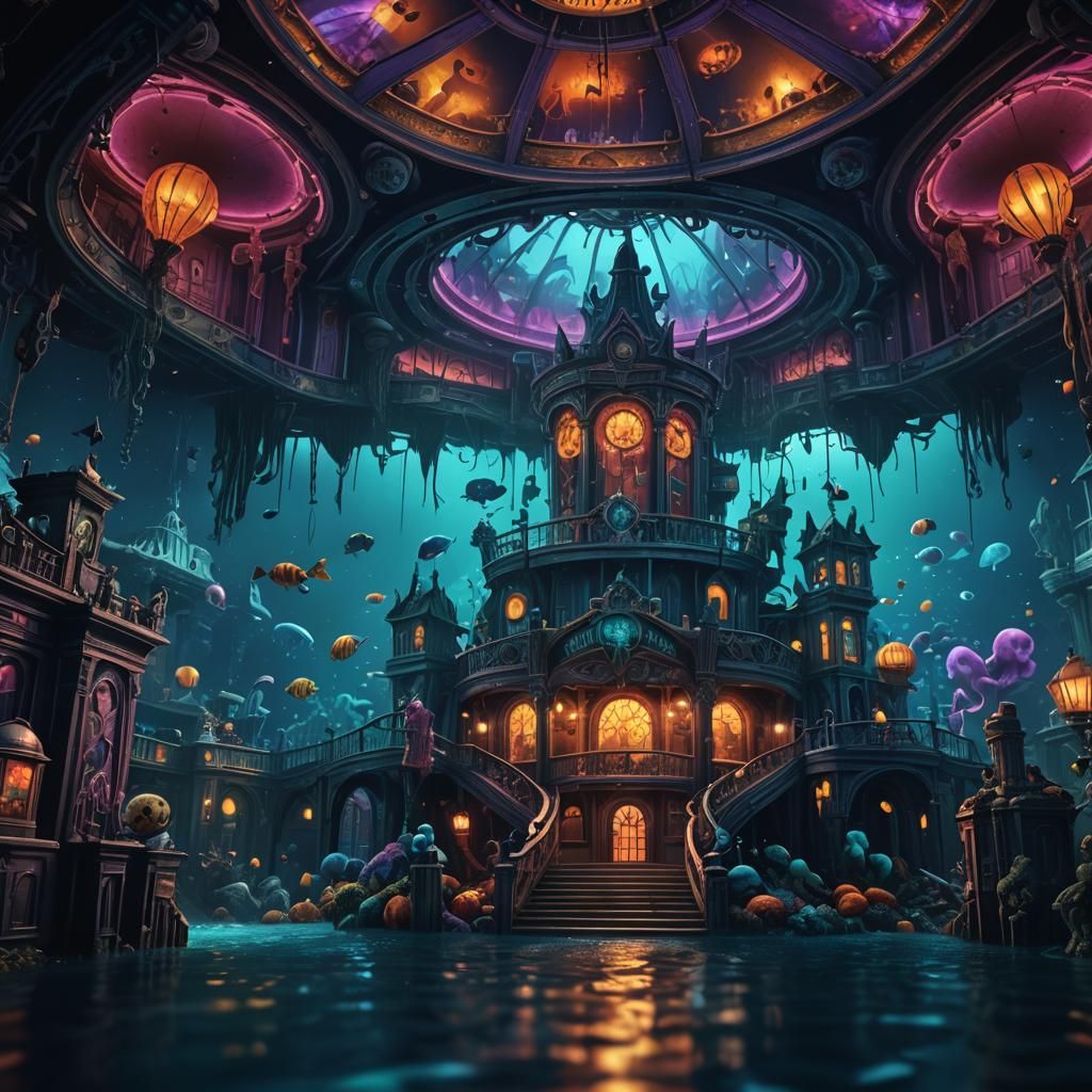 Spooky Theatre Funhouse in Seahorse Kingdom