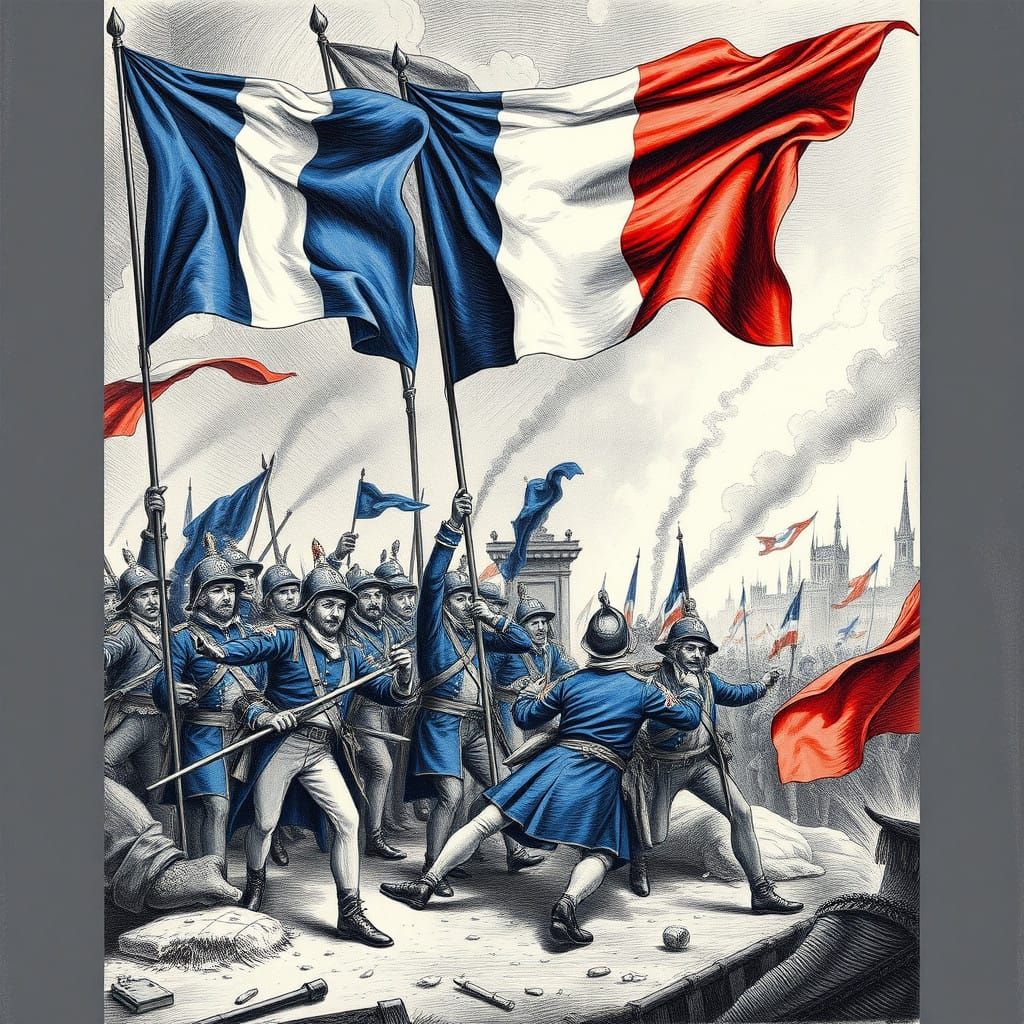 French Revolutionaries Storming Toulon in 18th Century Style
