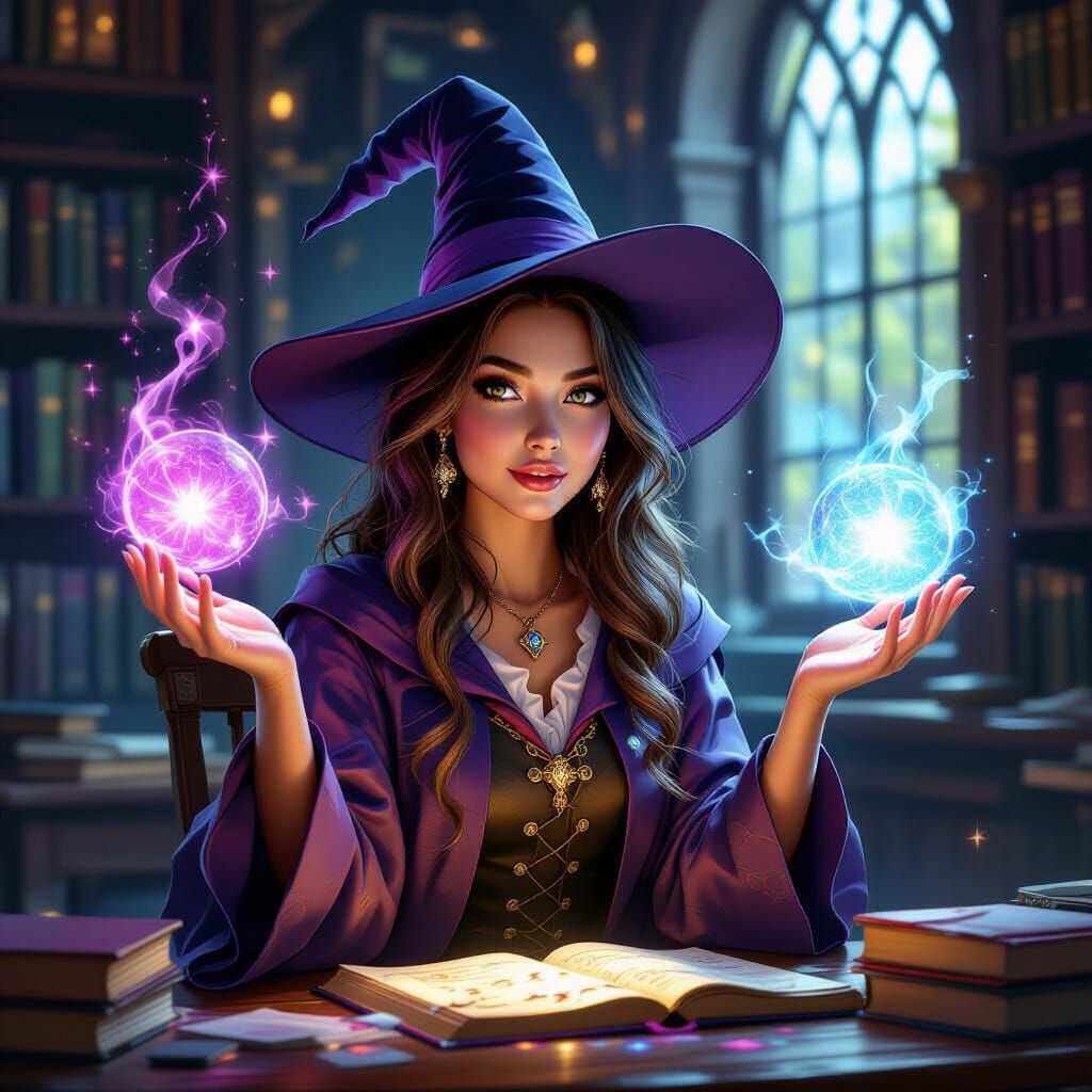 Enchanting Magic Class in Session: Hyperrealistic Fantasy Ar...