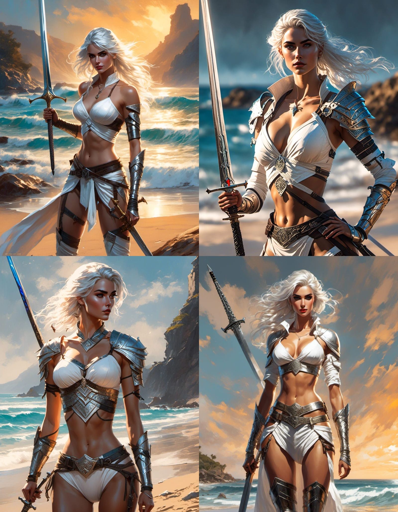 Ciri from The Witcher on a Beach