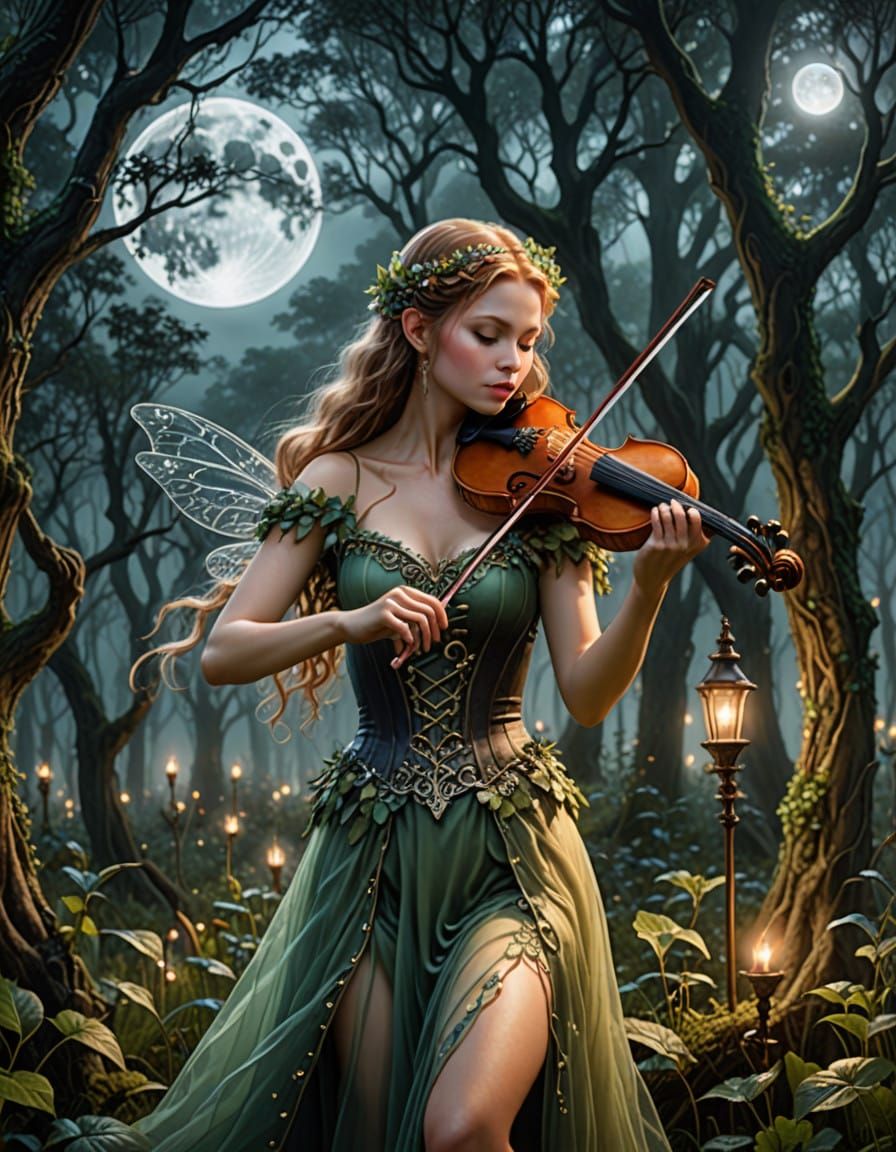 fairy playing violin