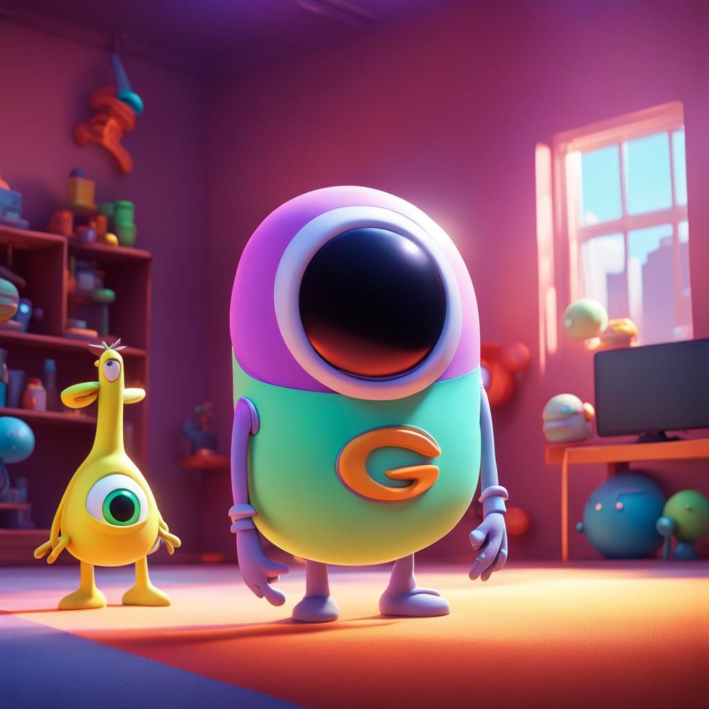 Among Us Character in Pixar Style 3D Art