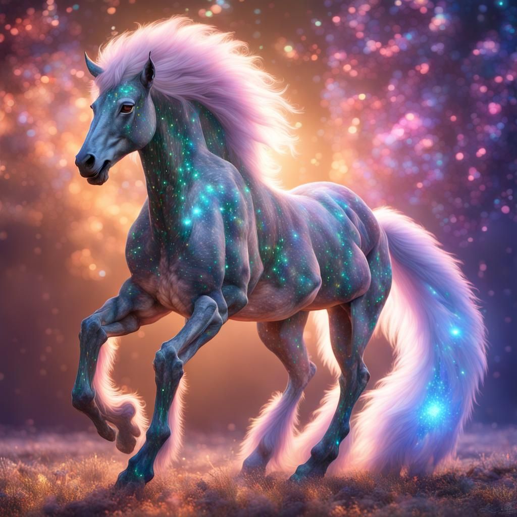 Detailed Centaur with Ethereal Star Explosion: CGI VFX Art