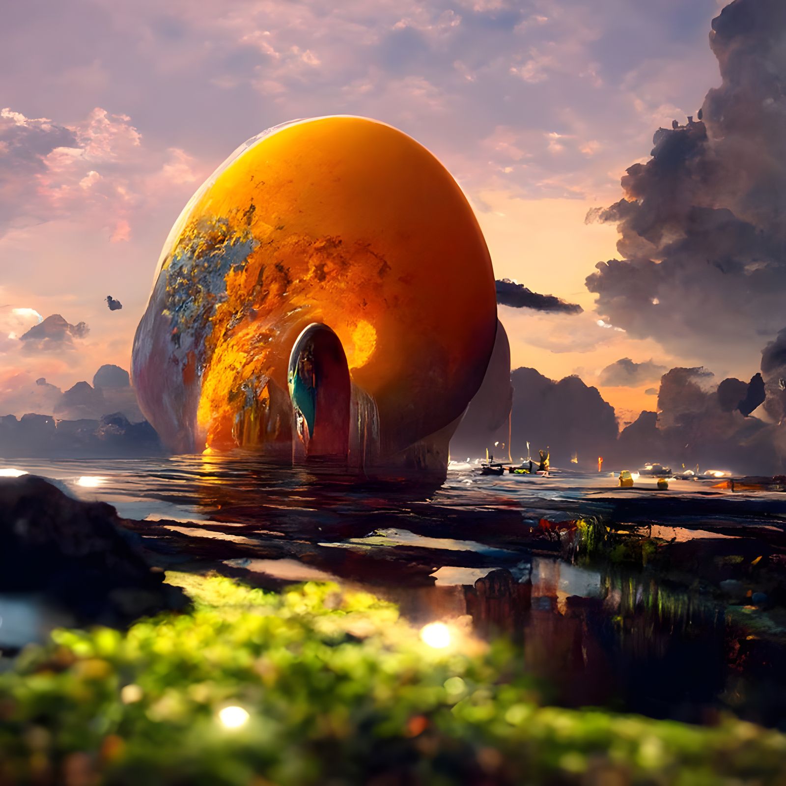 Surreal Sky Anomaly in Detailed Digital Painting