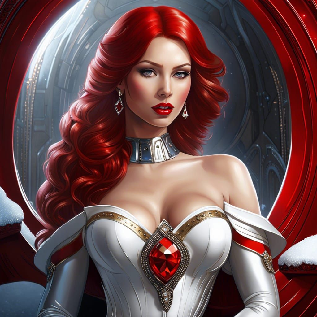 Beautiful Princess in Futuristic Lingerie: Fantasy Portrait
