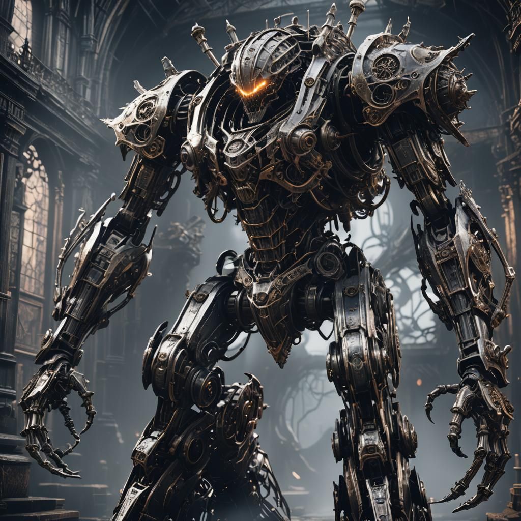 Bloodborne-Inspired Intricate Mech Details in 8K