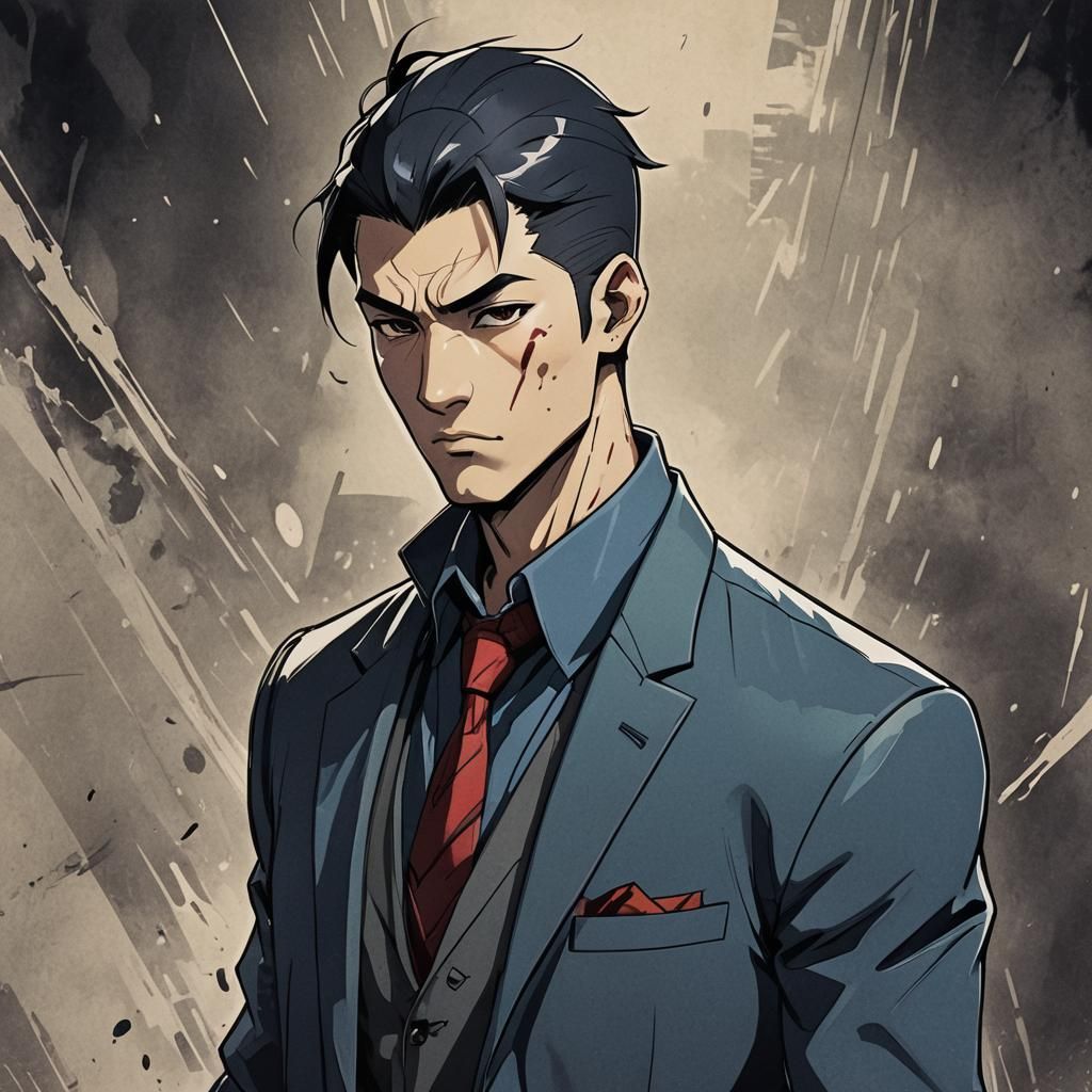 Anime Gangster Boss in Avatar Style