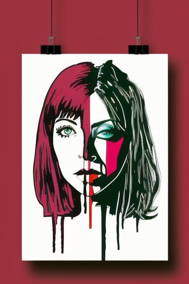 Composite Portrait in Pop Art Style