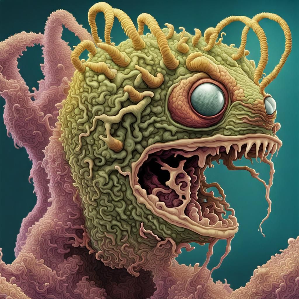 Microscopic Fractal Face in Mandelbulb Style