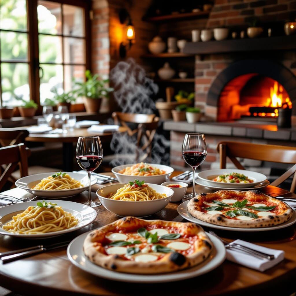 Inviting Table of Italian Cuisine: Professional Photography